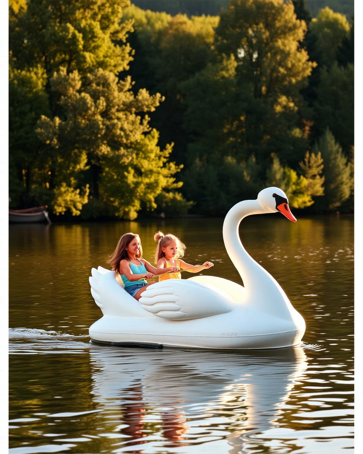 Lago com pedalinho